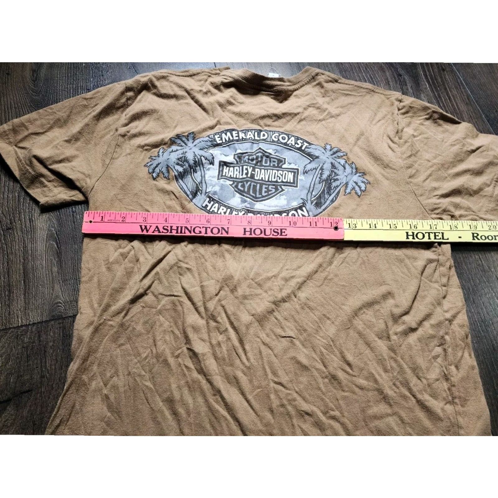 Harley Davidson Harley-Davidson T Shirt Mens M Brown Double Sided Graphic Print Motorcycle Size US M / EU 48-50 / 2 - 4 Thumbnail