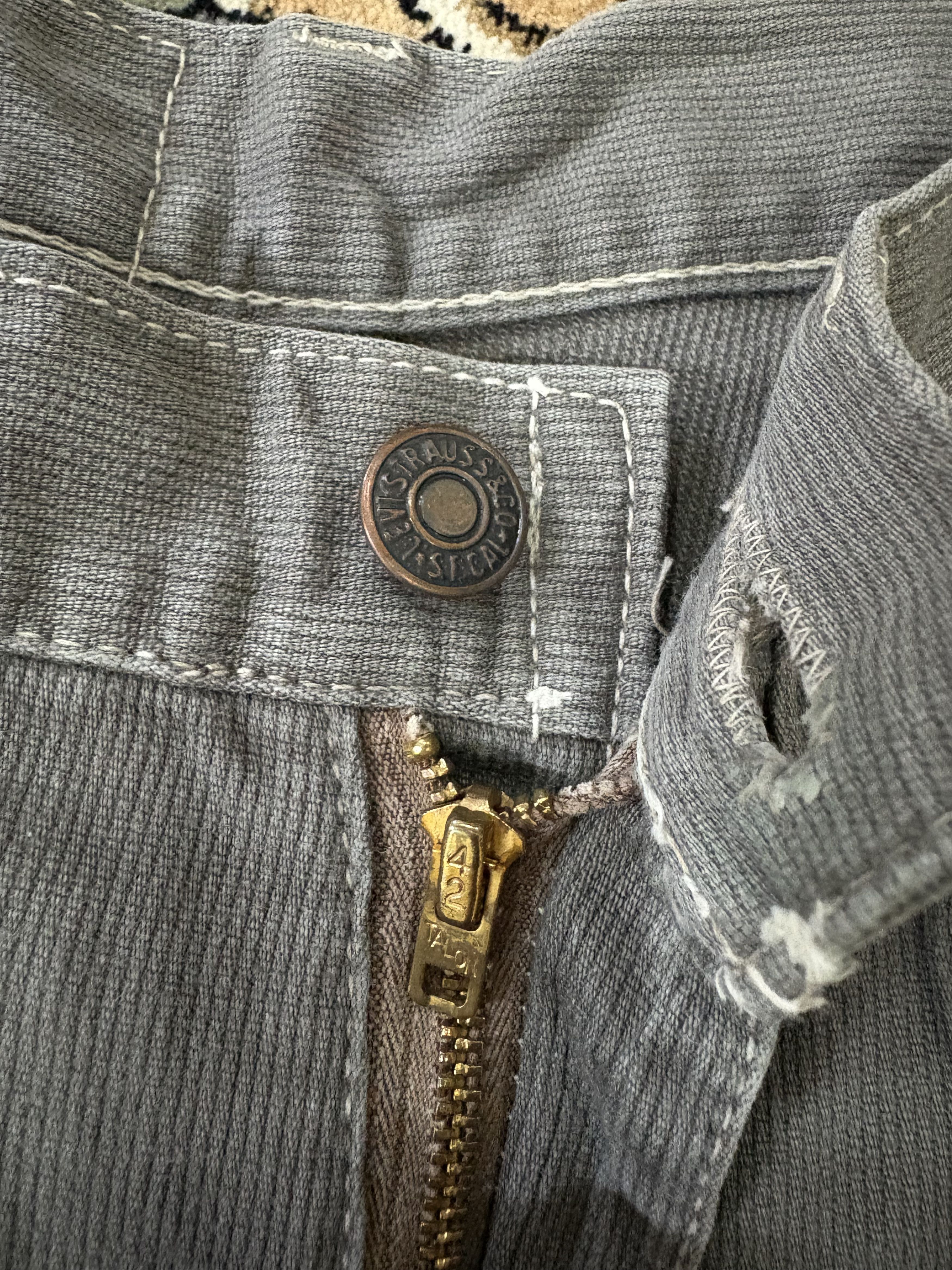 Levi's Vintage 60s 70s Levi’s 5200 Pique Big E Size 28 x 36 Jeans Size US 28 / EU 44 - 4 Thumbnail