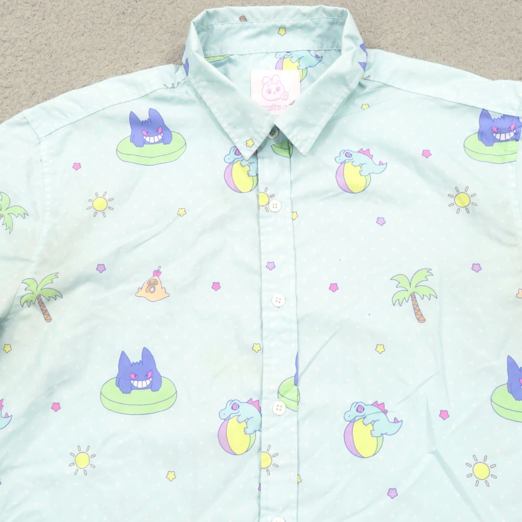 Vintage VINTAGE Pokemon Shirt Mens Medium Sugarstar Cafe Button Up Gengar Totodile Sandygast Size US M / EU 48-50 / 2 - 3 Thumbnail