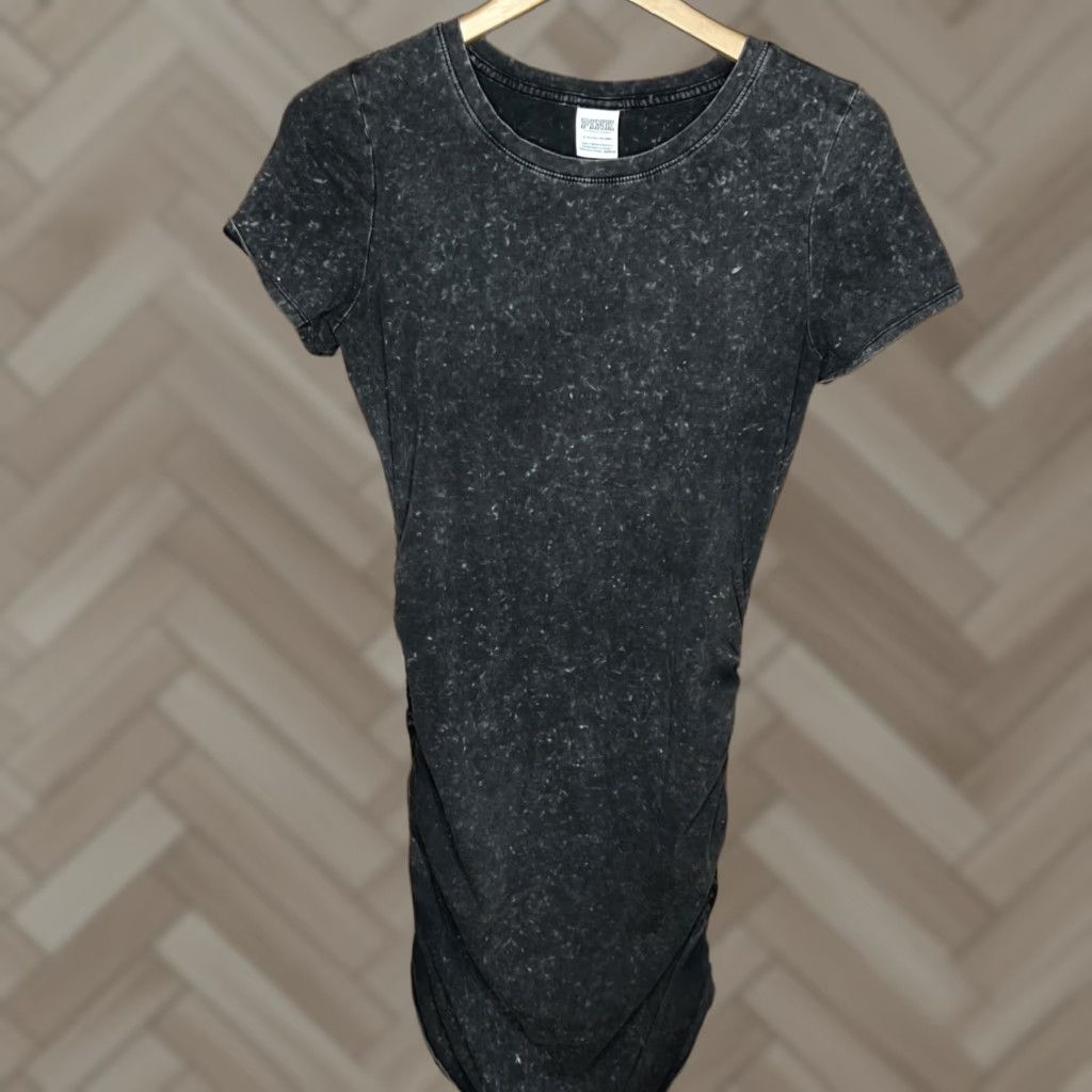 Vintage PINK Victoria's Secret Tank Dress S Gray Black Tie Dye Ruched Side Cinch Size S / US 4 / IT 40 - 1 Thumbnail
