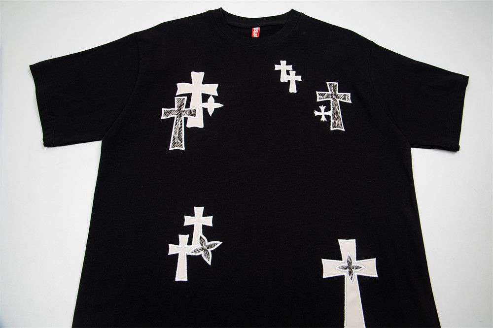 Japanese Brand Men's Loose-Fit Casual T-Shirt with Cross Embroidery Size US M / EU 48-50 / 2 - 4 Thumbnail