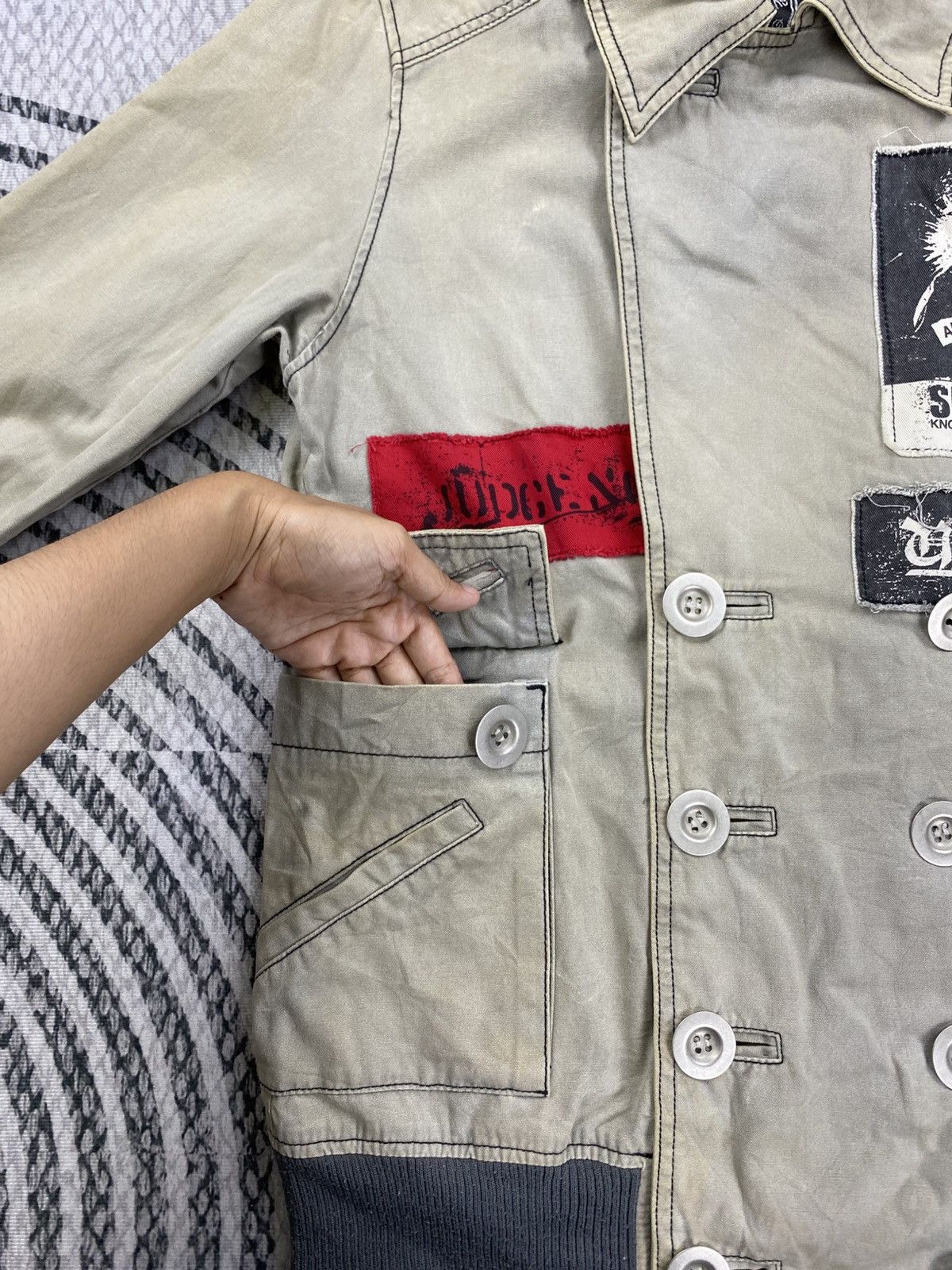 14th Addiction Vintage Algonquins Double Collar Punk Jacket Size US M / EU 48-50 / 2 - 9 Thumbnail
