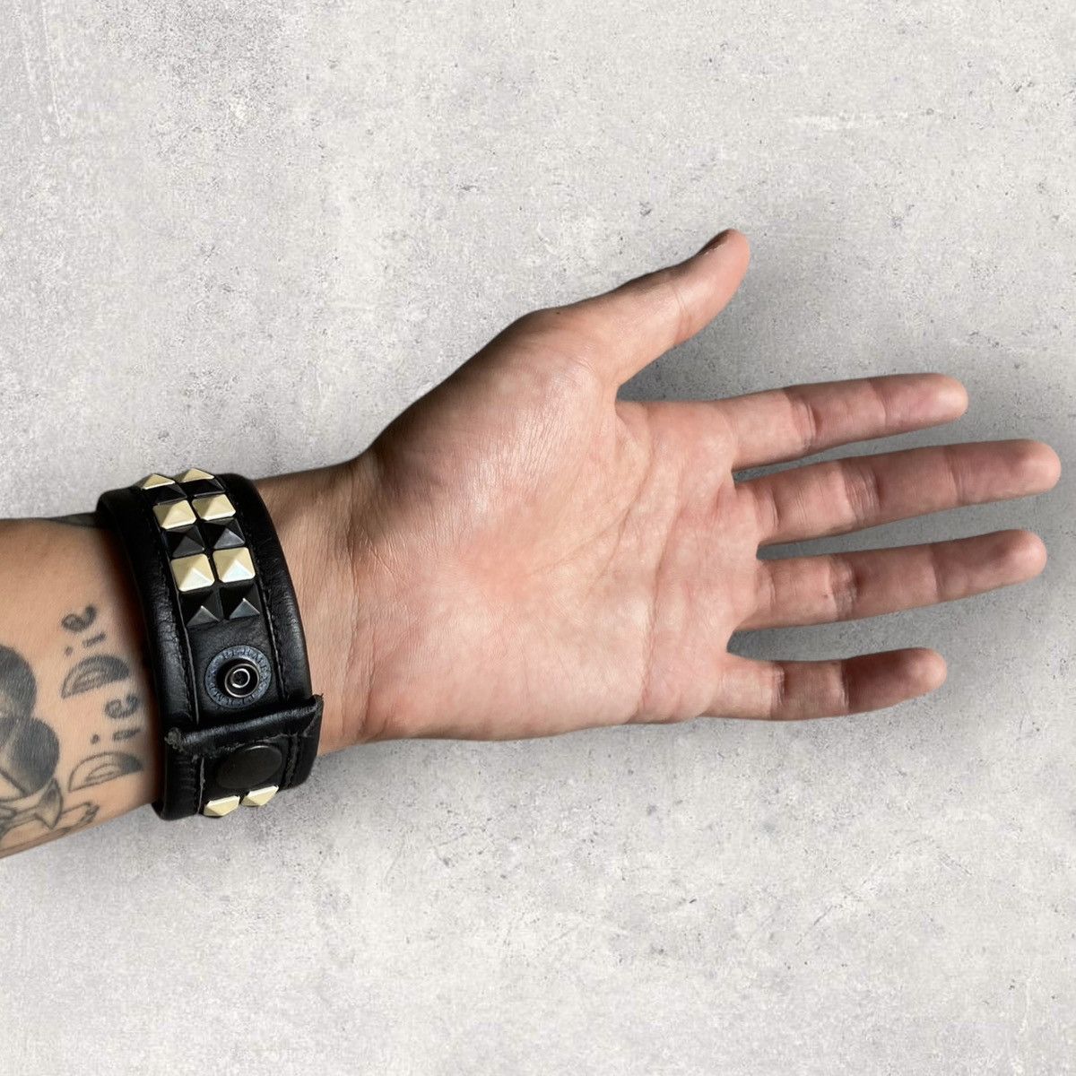 Yohji Yamamoto Lime Feu Two Row Studded Bracelet Size ONE SIZE - 6 Thumbnail