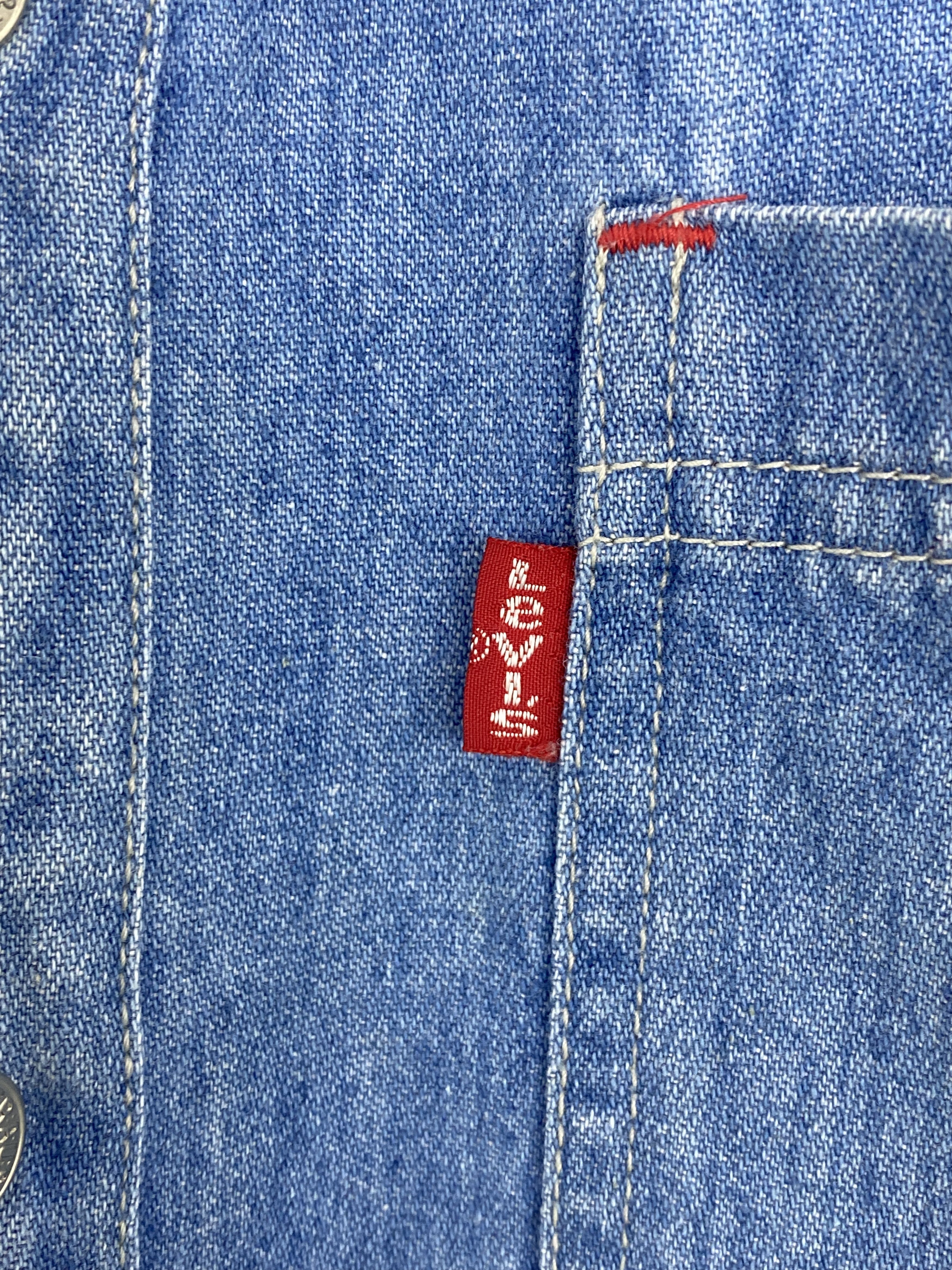 Levi's × Vintage Vintage Levi's Strauss Double Pocket Denim Shirt J1875 Size US M / EU 48-50 / 2 - 7 Thumbnail