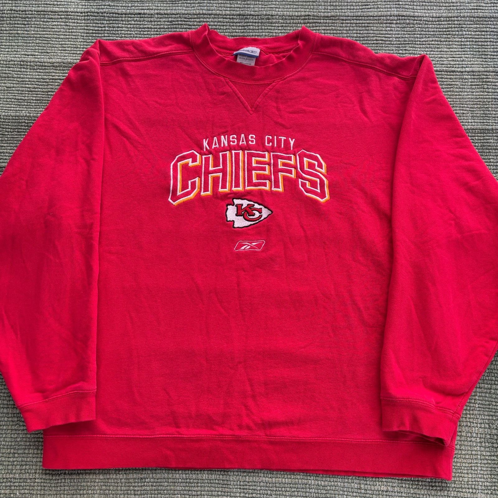 NFL × Reebok × Vintage Vintage red Kansas City Chiefs embroidered Reebok sweatshirt Size US L / EU 52-54 / 3 - 1 Thumbnail