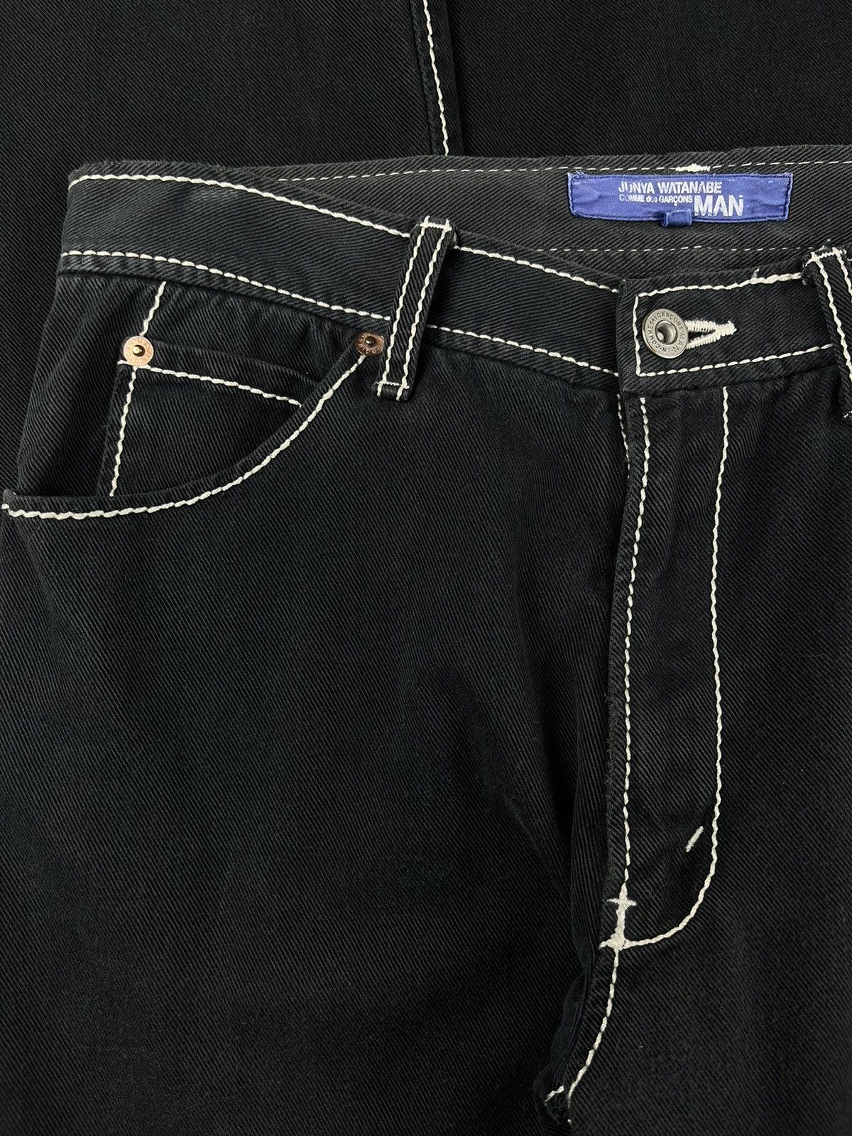 Junya Watanabe Junya Watanabe Bootcut Faded Contrast Stitch Pants Size US 30 / EU 46 - 3 Thumbnail