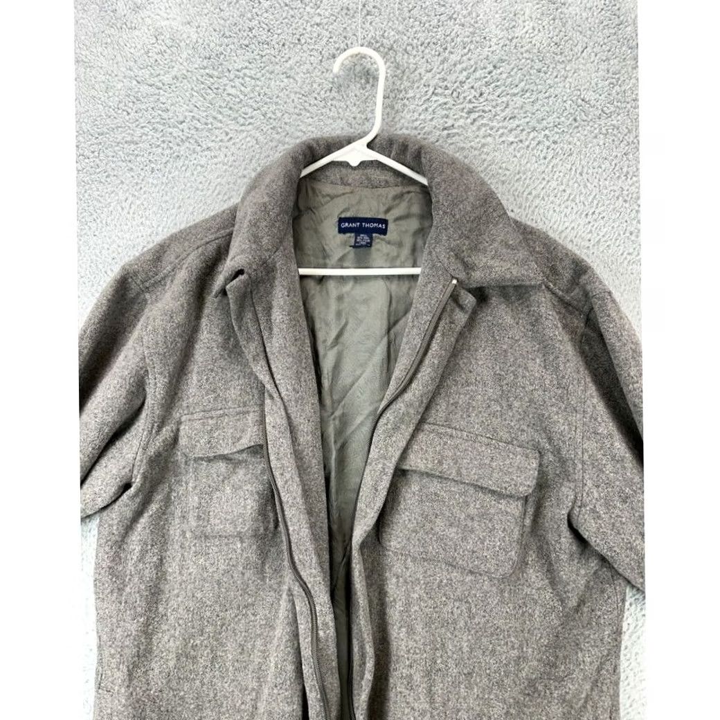 Vintage Grant Thomas Wool Nylon Blend Full Zip Jacket Adult Medium Grey Collared Mens Size US M / EU 48-50 / 2 - 6 Thumbnail
