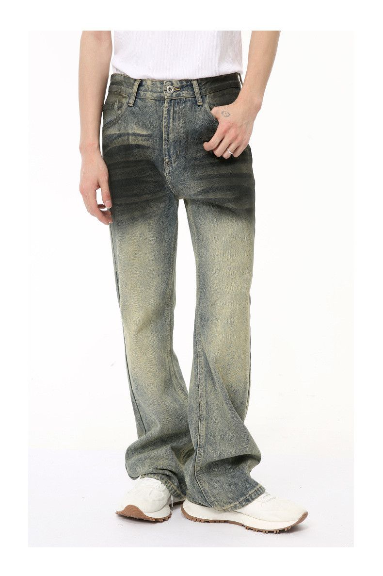 Japanese Brand × Jean Retro gradient distressed washed niche jeans Size US 32 / EU 48 - 3 Thumbnail