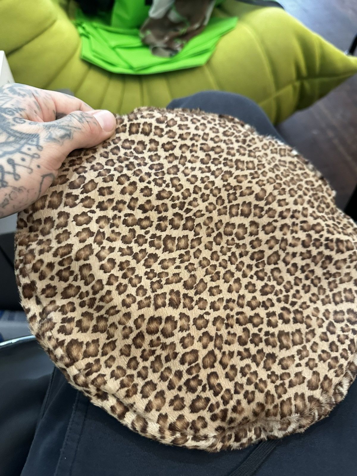 Chrome Hearts CHROME HEARTS LEOPARD PONY HAIR BERET PARIS HAT Size ONE SIZE - 7 Thumbnail