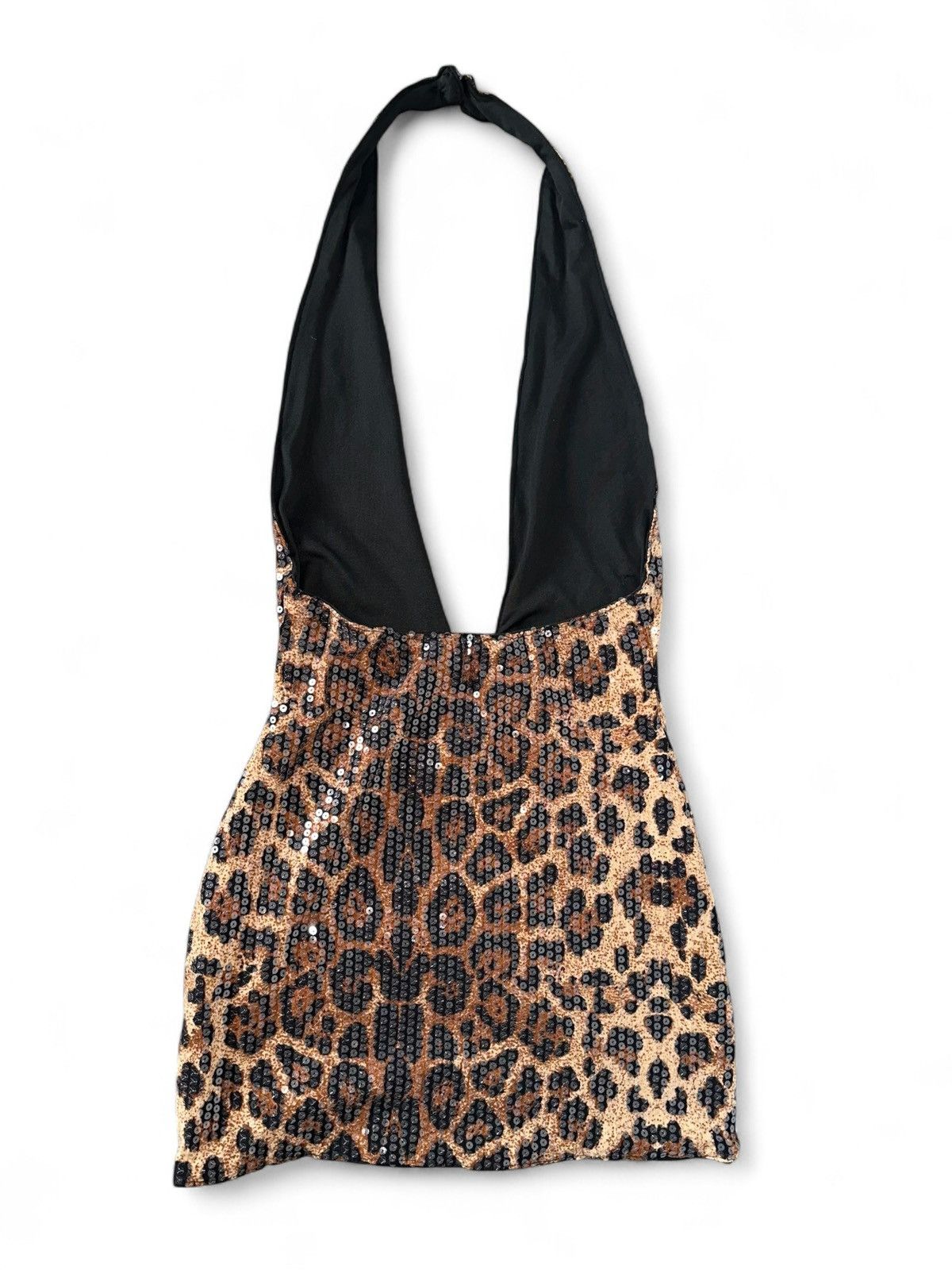 Shein Leopard Sequin Mini Dress Size XS / US 0-2 / IT 36-38 - 2 Thumbnail