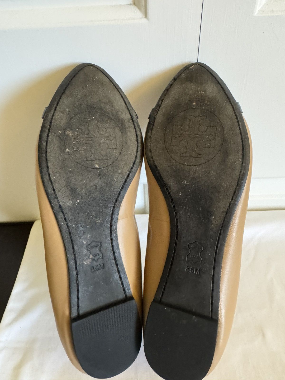 Tory Burch TORY BURCH Beige/Black Leather Ballet Flats 8.5 Size US 8.5 / IT 38.5 - 7 Thumbnail