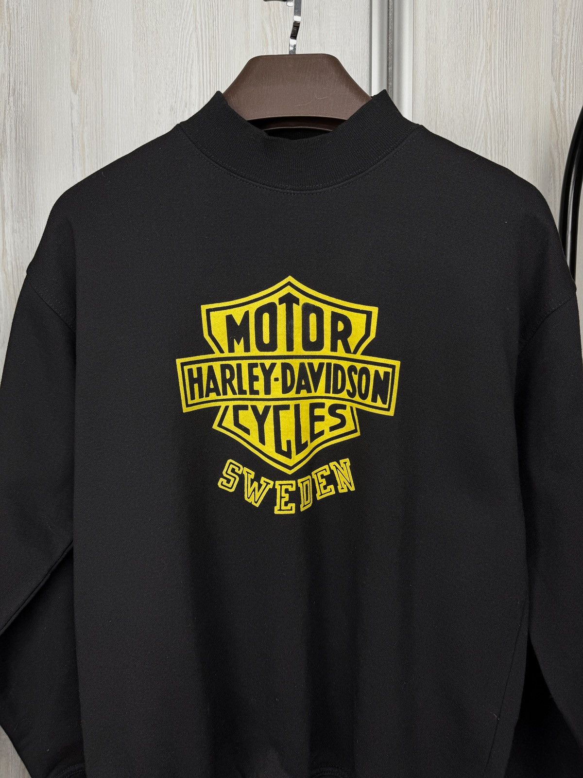 Harley Davidson Harley-Davidson Club Sweden vntg black high neck sweatshirt Size US S / EU 44-46 / 1 - 4 Thumbnail