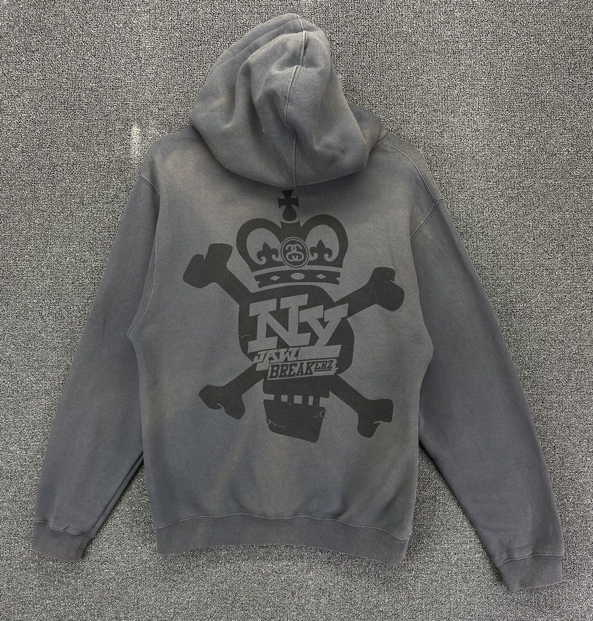Stussy Vintage Stussy NY Jaw Breakerz Hoodie Sweatshirt Size US S / EU 44-46 / 1 - 1 Thumbnail
