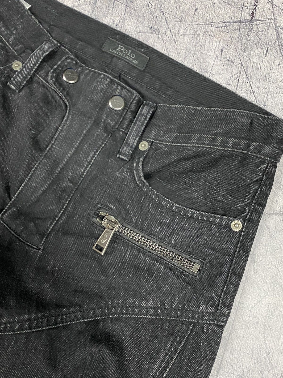 Polo Ralph Lauren × Ralph Lauren Polo Ralph Lauren rare black label biker jeans pants Size 26" / US 2 / IT 38 - 8 Thumbnail