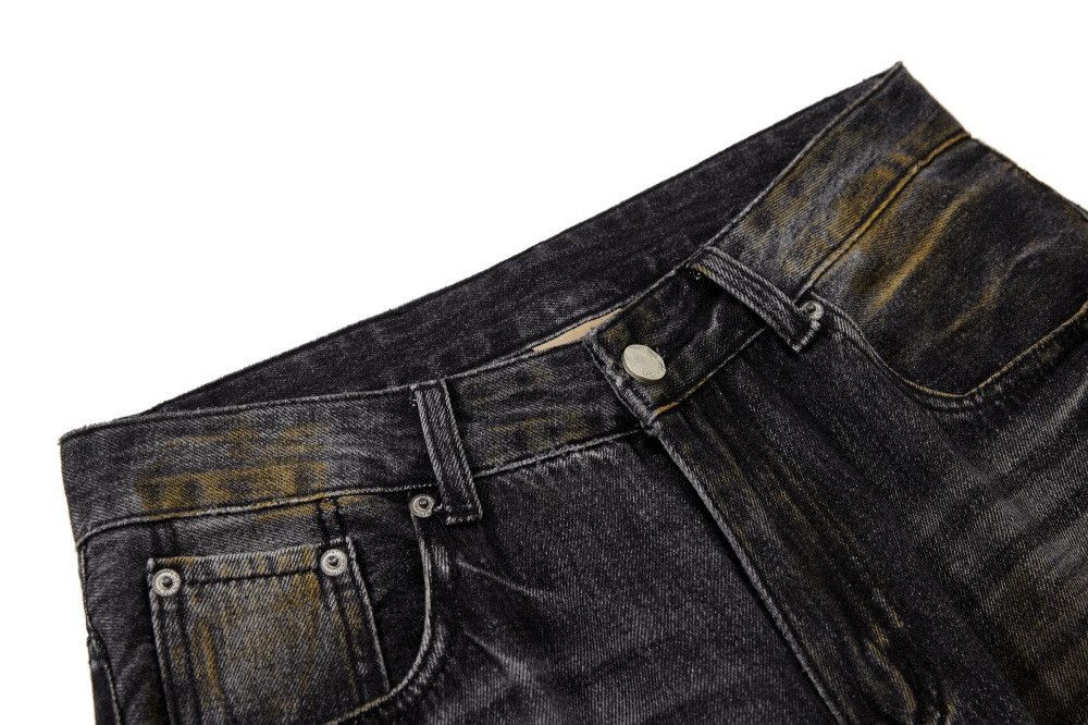 Vintage Men's loose trendy washed dirty distressed jeans Size US 32 / EU 48 - 3 Thumbnail