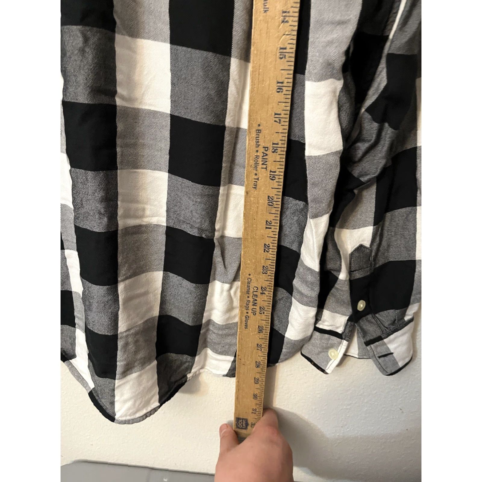 Levi's Levi's Boyfriend Fit Plaid Shirt Womens XL Button-Up Long Sleeve Black White Size XL / US 12-14 / IT 48-50 - 5 Thumbnail