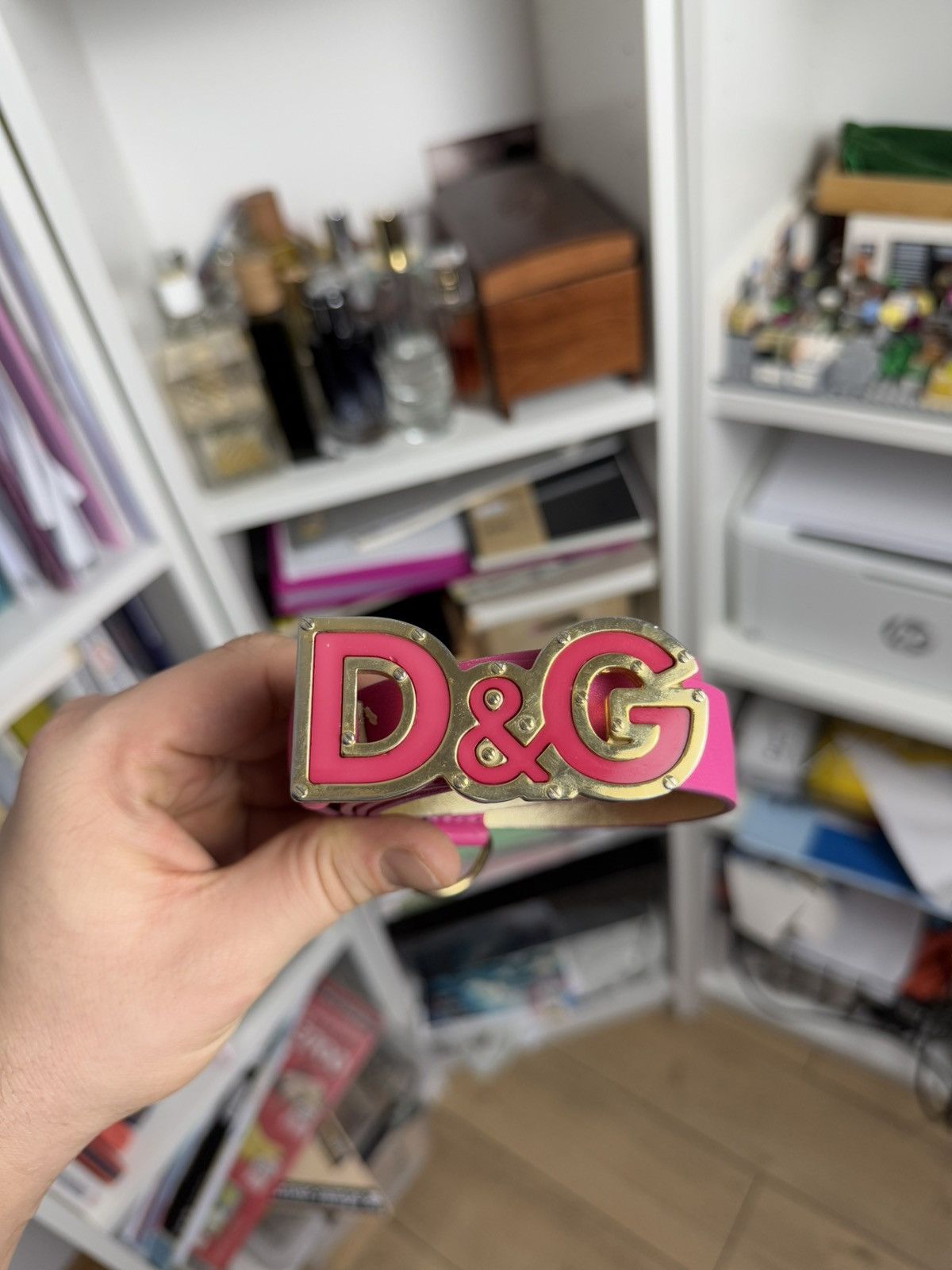 Dolce & Gabbana × Vintage Vintage y2k Dolce & Gabbana pink buckle belt 90 luxury doll Size ONE SIZE - 1 Thumbnail