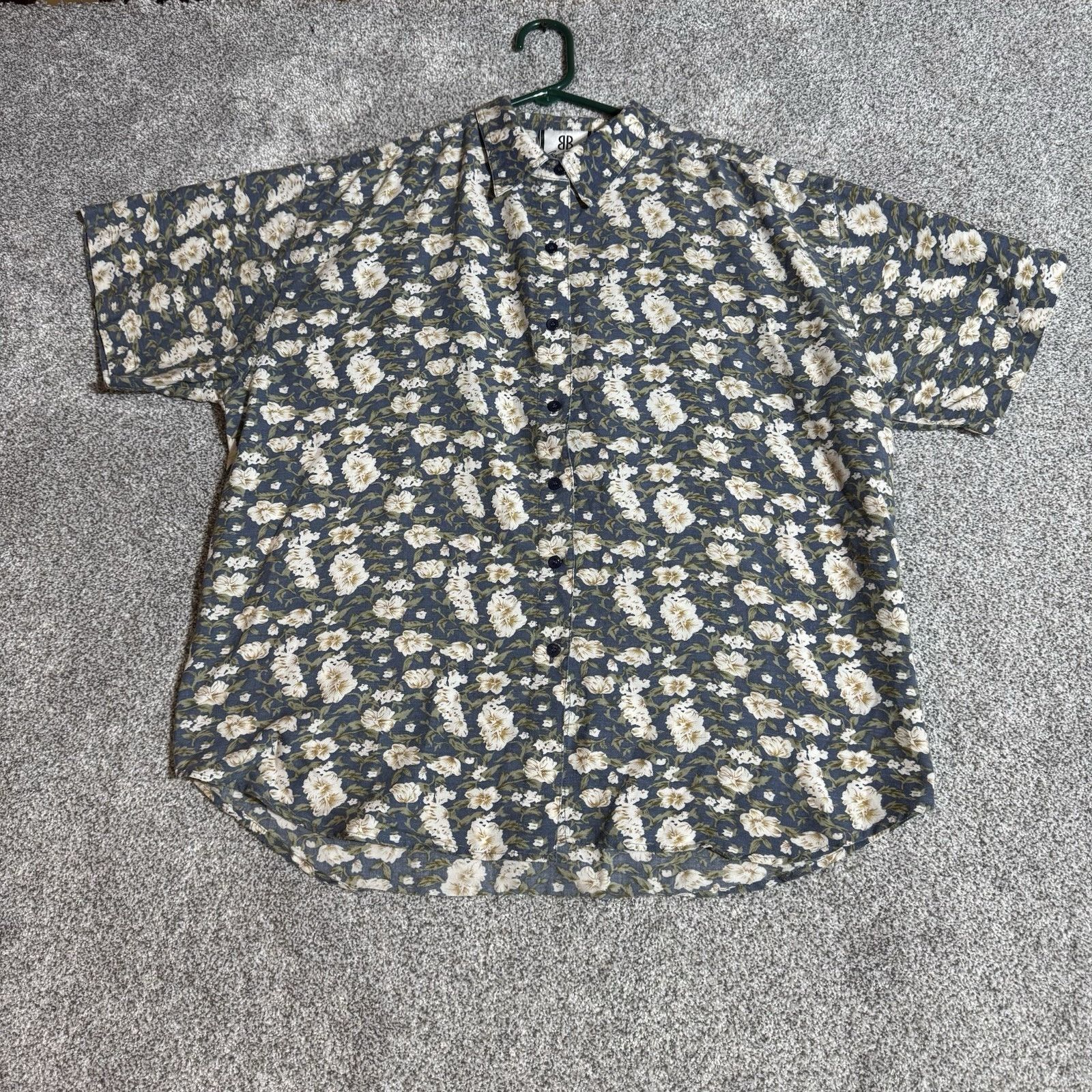 Bill Blass Vintage 90s Bill Blass Top Womens Large Floral Boho Earthy Size L / US 10 / IT 46 - 1 Thumbnail