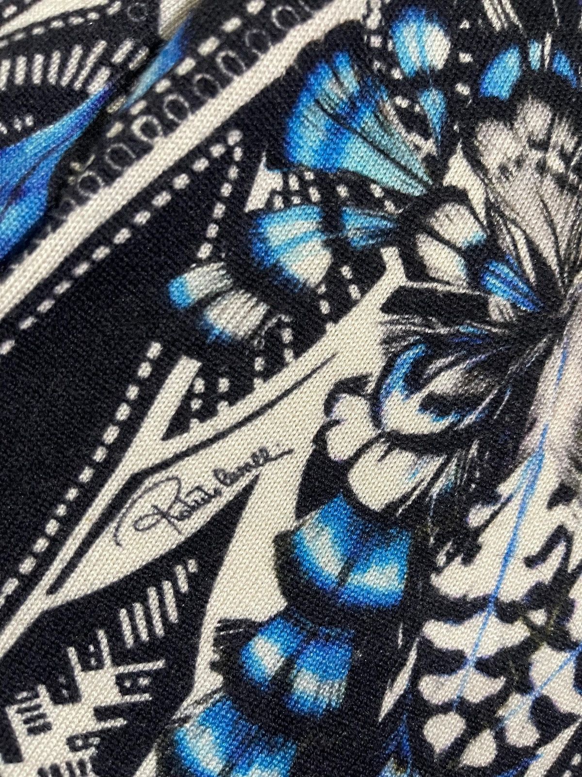 Roberto Cavalli FW 14 Roberto Cavalli Floral Blue Cardigan Size M / US 6-8 / IT 42-44 - 8 Thumbnail