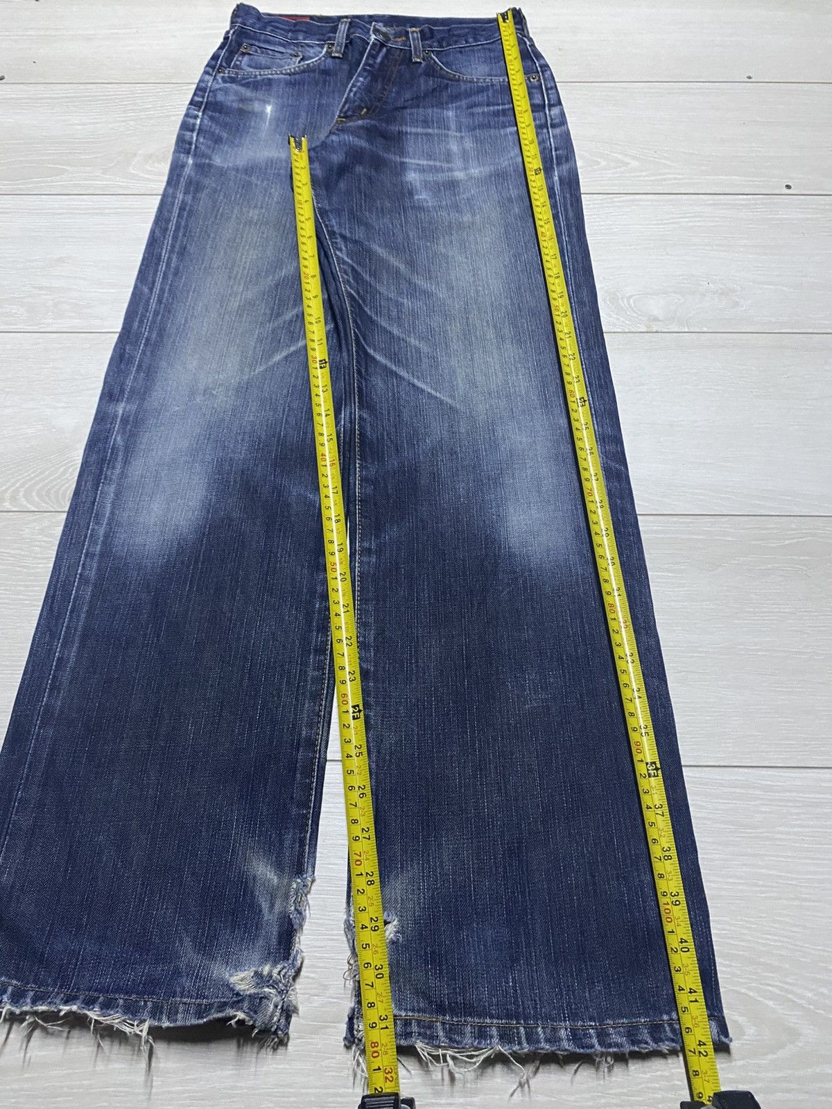 Edwin Vintage Edwin 503 Faded Wash Distressed Jeans Size US 27 - 14 Thumbnail