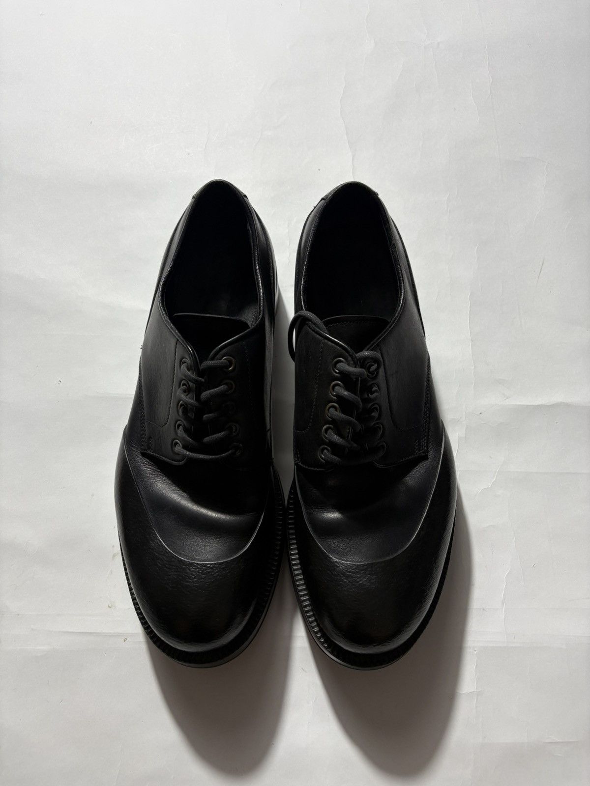 Prada PRADA BRUSHED LEATHER DERBY SHOES Size US 11 / EU 44 - 4 Thumbnail