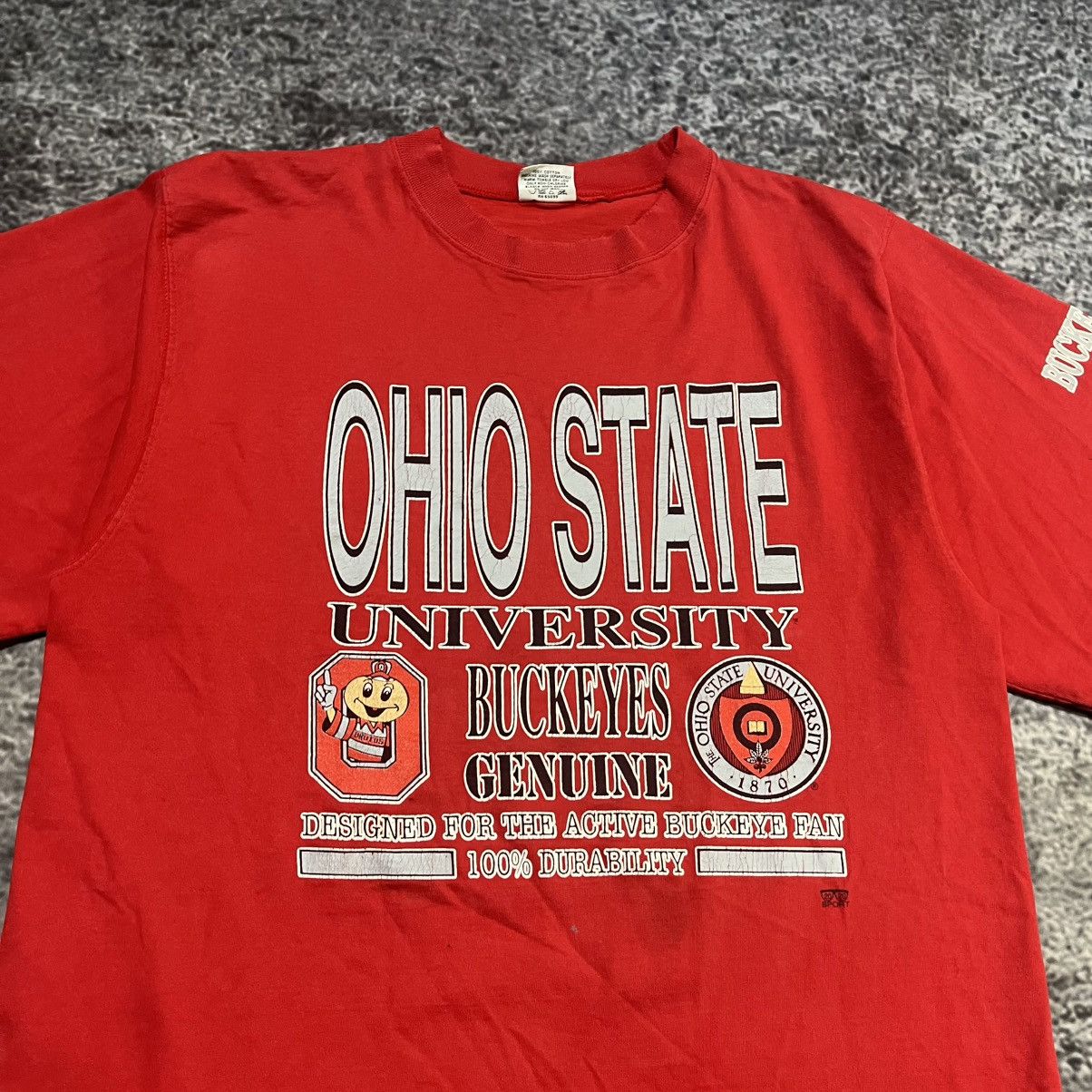 Vintage Vintage 90s Ohio State Buckeyes T Shirt Collegiate XL Size US XL / EU 56 / 4 - 3 Thumbnail