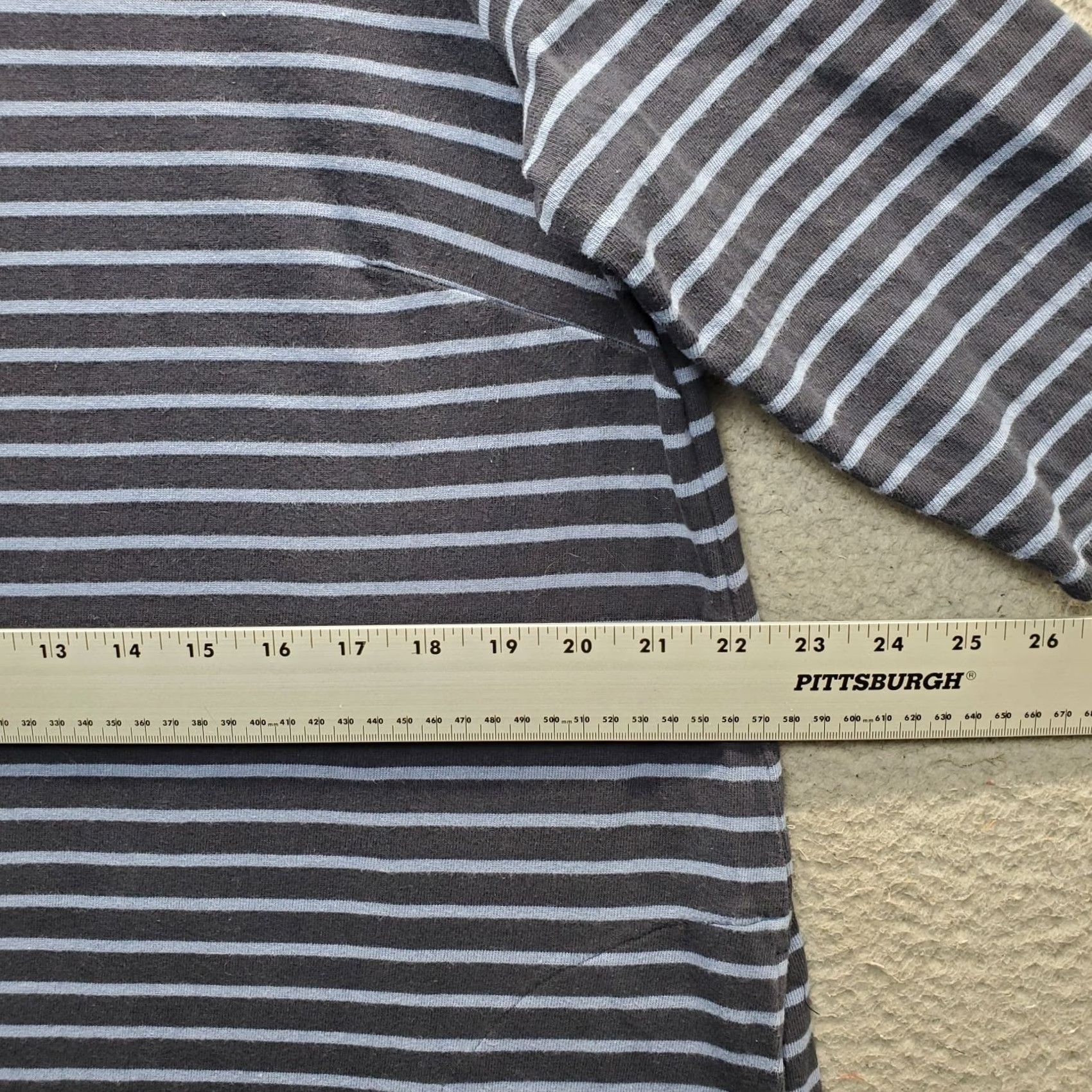 J. Jill J. Jill Womens T-Shirt Dress 1X Multicolor Striped 3/4 Sleeve Round Hem Keyhole Back Midi Shirt Dress Size XL / US 12-14 / IT 48-50 - 4 Thumbnail