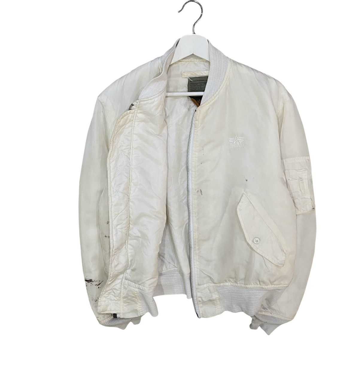 Alpha Industries ⚡️ALPHA INDUSTRIES SPLATERRED TYPE MA-1 FLYERS BOMBER JACKET Size US L / EU 52-54 / 3 - 2 Thumbnail