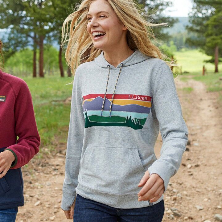 L.L. Bean L.L. Bean Gray Scenic Stripe Hoodie Sweatshirt very rare Size US S / EU 44-46 / 1 - 1 Thumbnail