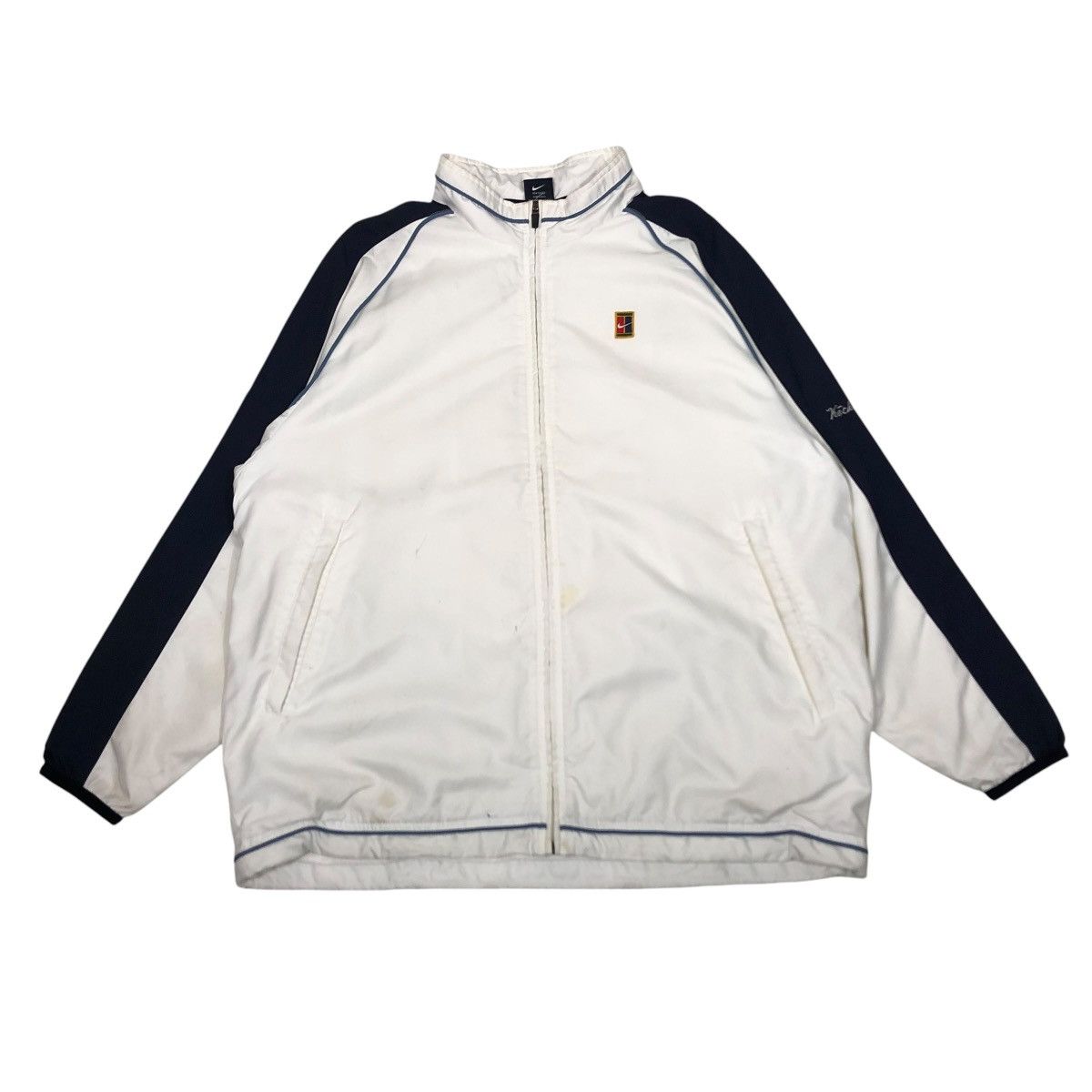Nike 🔥VINTAGE ZIPPER JACKET NIKE COURT BACKHIT BIG LOGO TENNIS Size US L / EU 52-54 / 3 - 1 Thumbnail