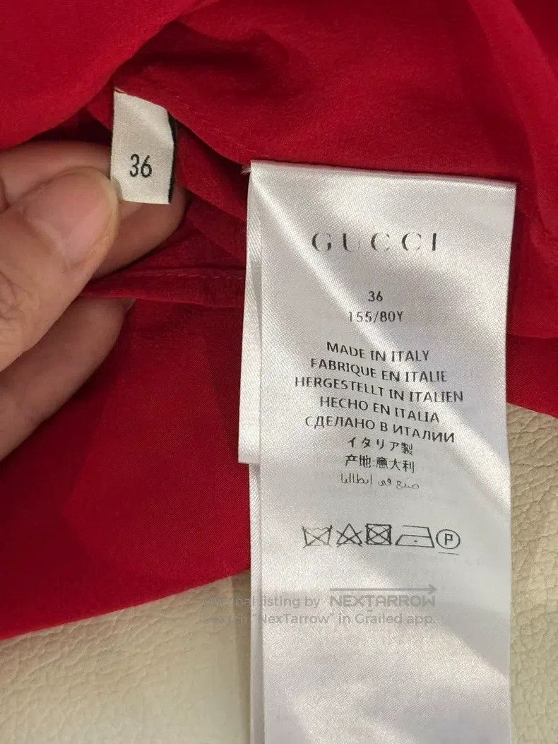Gucci Gucci Red doll collar silk shirt Size XS / US 0-2 / IT 36-38 - 3 Thumbnail