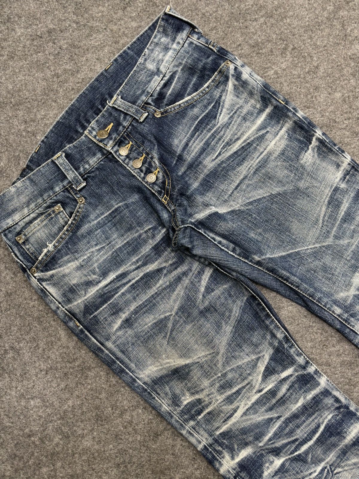 Tornado Mart 💥Bell Bottom💥Tornado Mart Crazy Claw Mark Denim F621 Size 33" - 11 Thumbnail