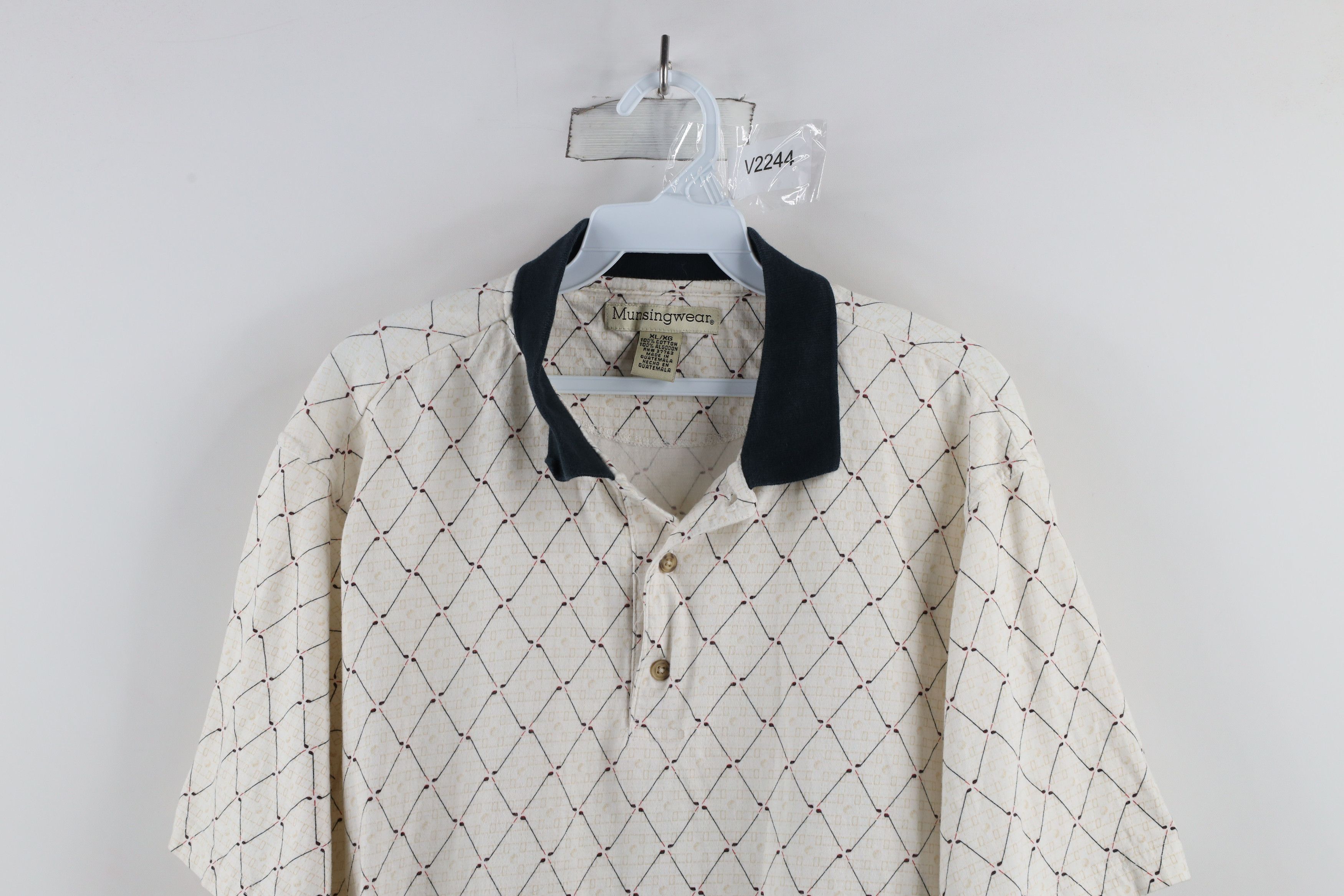 Vintage Vintage 90s Streetwear Over Print Collared Golf Polo Shirt Size US XL / EU 56 / 4 - 2 Thumbnail