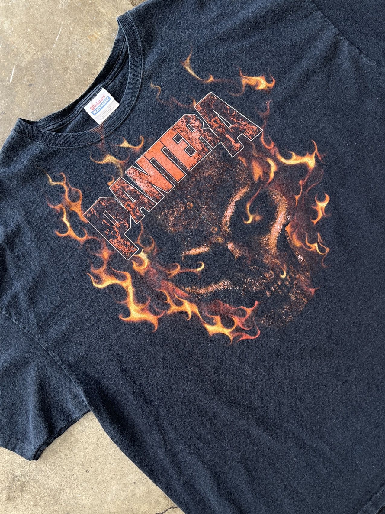 Band Tees × Vintage Vintage Pantera Cowboy From Hell Skull Flame Tee 2XL Size US XXL / EU 58 / 5 - 1 Thumbnail