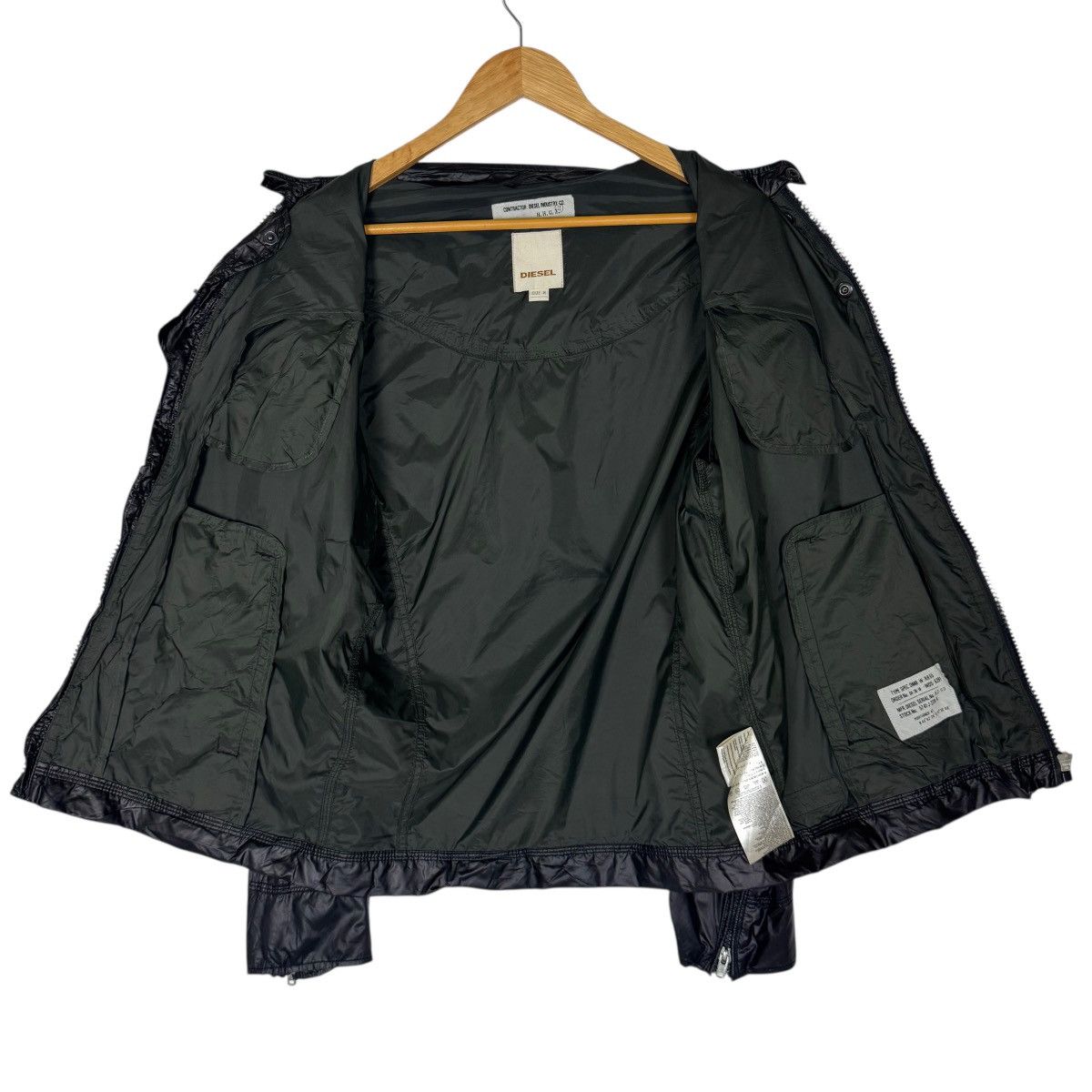 Diesel Diesel Leather Nylon Jacket DMB-W: RR55 Size US M / EU 48-50 / 2 - 9 Thumbnail