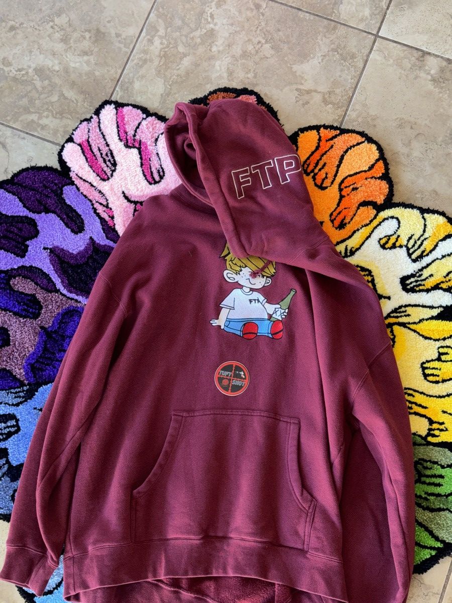 Image of Fuck The Population Dennis The Menace Hoodie in Red, Men's (Size XL)