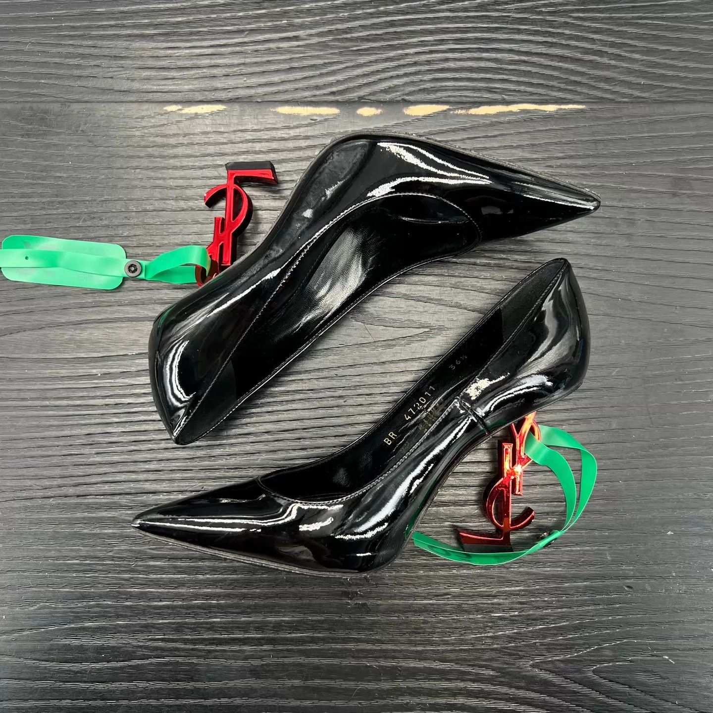 Yves Saint Laurent YSL Opyum Pumps Black Red 36.5 Worn Once Size US 6 / IT 36 - 3 Thumbnail