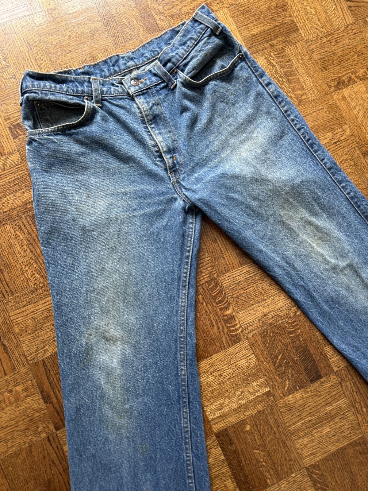 Levi's Vintage 70s Levi's Faded Leather Tab Denim Jeans Size US 32 / EU 48 - 7 Thumbnail