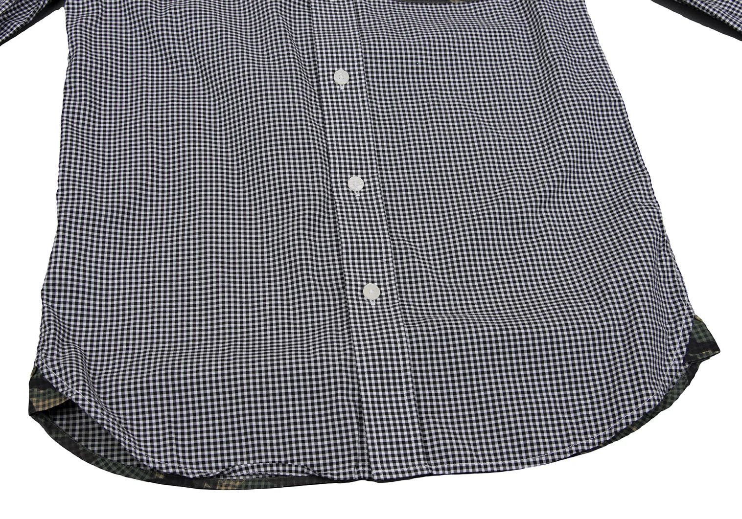 Fred Perry Camouflage Gingham Check Shirt in Black and White, XS Size US XS / EU 42 / 0 - 8 Thumbnail