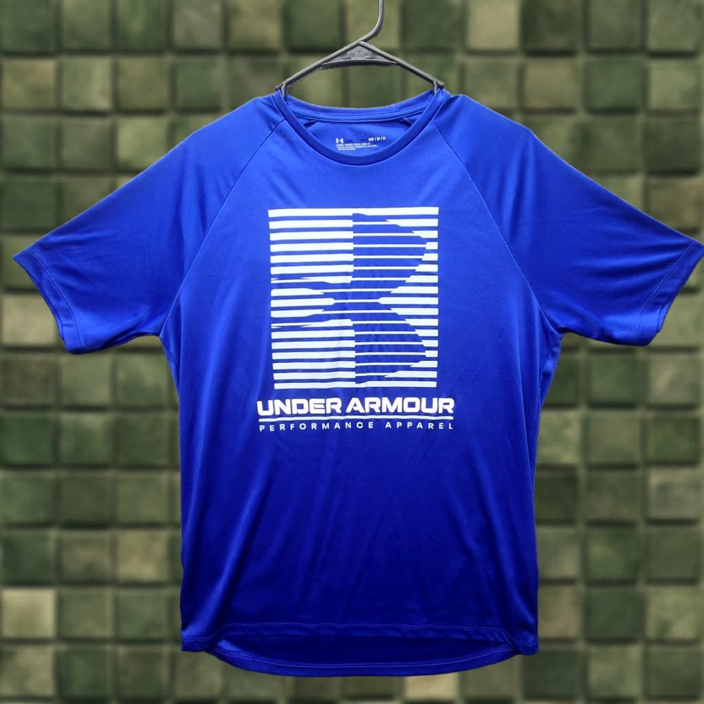 Under Armour Under Armour T Shirt Mens M Short Sleeve HeatGear Athleisure Casual Blue Knit Cotton Blend Logo Regular Fit Crew Neck Short Sleeve City Sports 90s Size US M / EU 48-50 / 2 - 1 Thumbnail