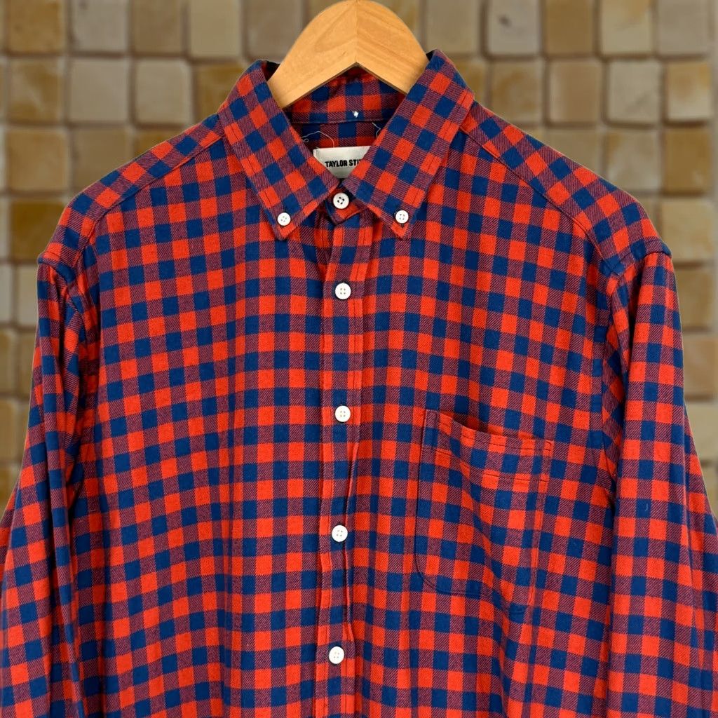 Taylor Stitch Taylor Stitch Shirt Men's 42 Large Plaid Flannel Organic Cotton Button Up Casual Size US XL / EU 56 / 4 - 1 Thumbnail