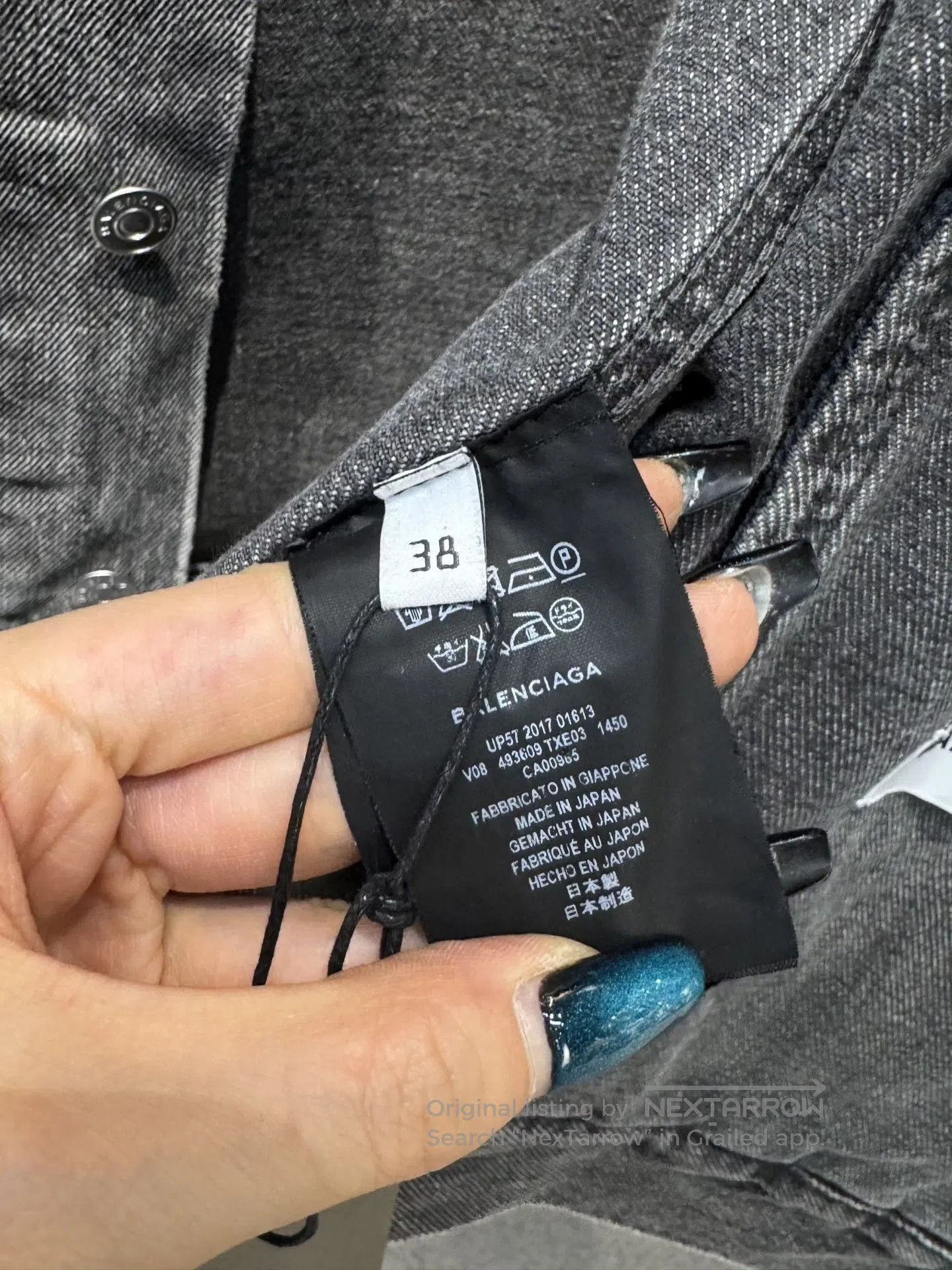Balenciaga Balenciaga Distressed Washed Denim Jacket. Size US S / EU 44-46 / 1 - 7 Thumbnail