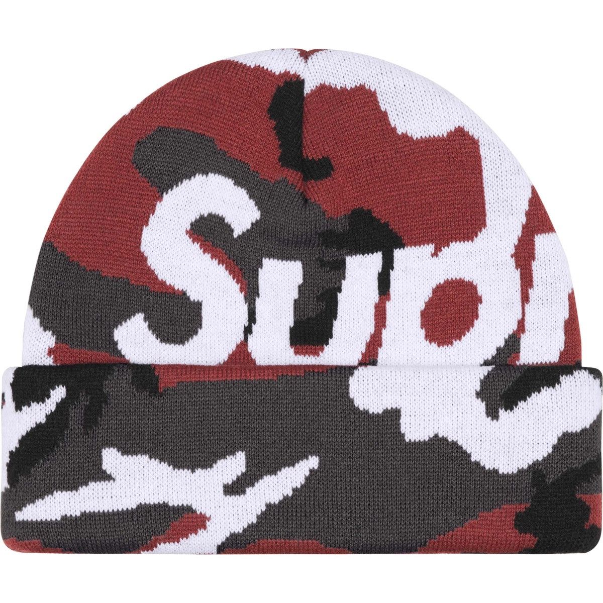 Supreme Supreme Big Logo Beanie Tan Plaid | Grailed
