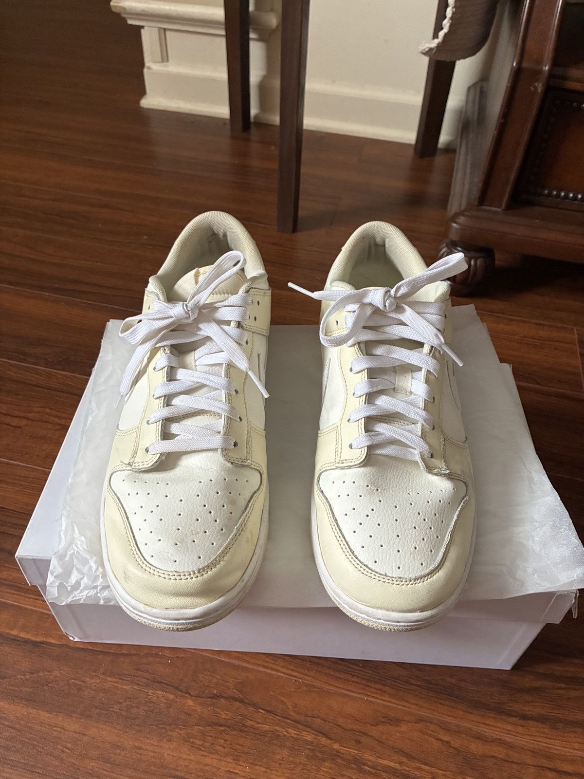 Nike Nike Dunk Low Sail Cream White Sneakers. Size 11 Size US 11 / EU 44 - 4 Thumbnail