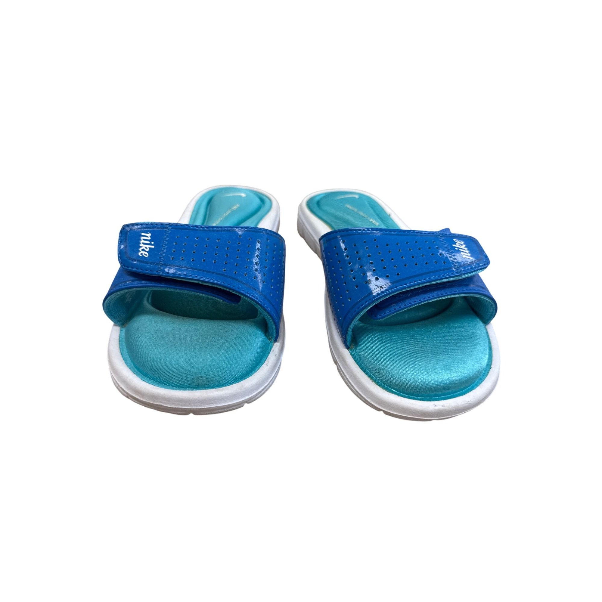 Nike Nike Womens Blue/Green Slide-On Sandals Shoes Size 6 SKU 828 Size US 6 / IT 36 - 5 Thumbnail