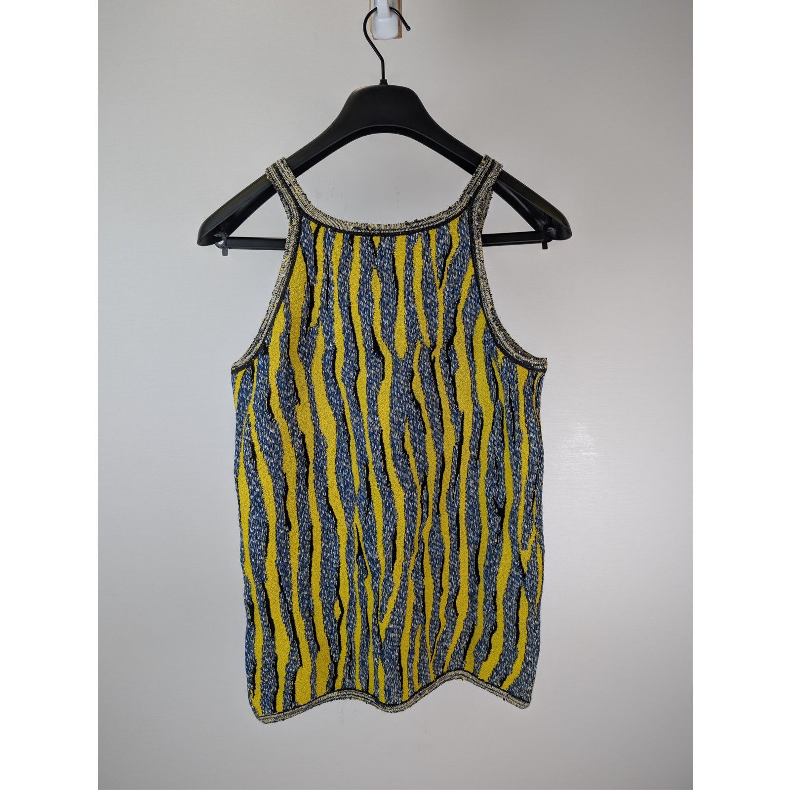 Bottega Veneta o1rshd1 Animal Jacquard Tank Top in Yellow / Blue Size US S / EU 44-46 / 1 - 15 Thumbnail