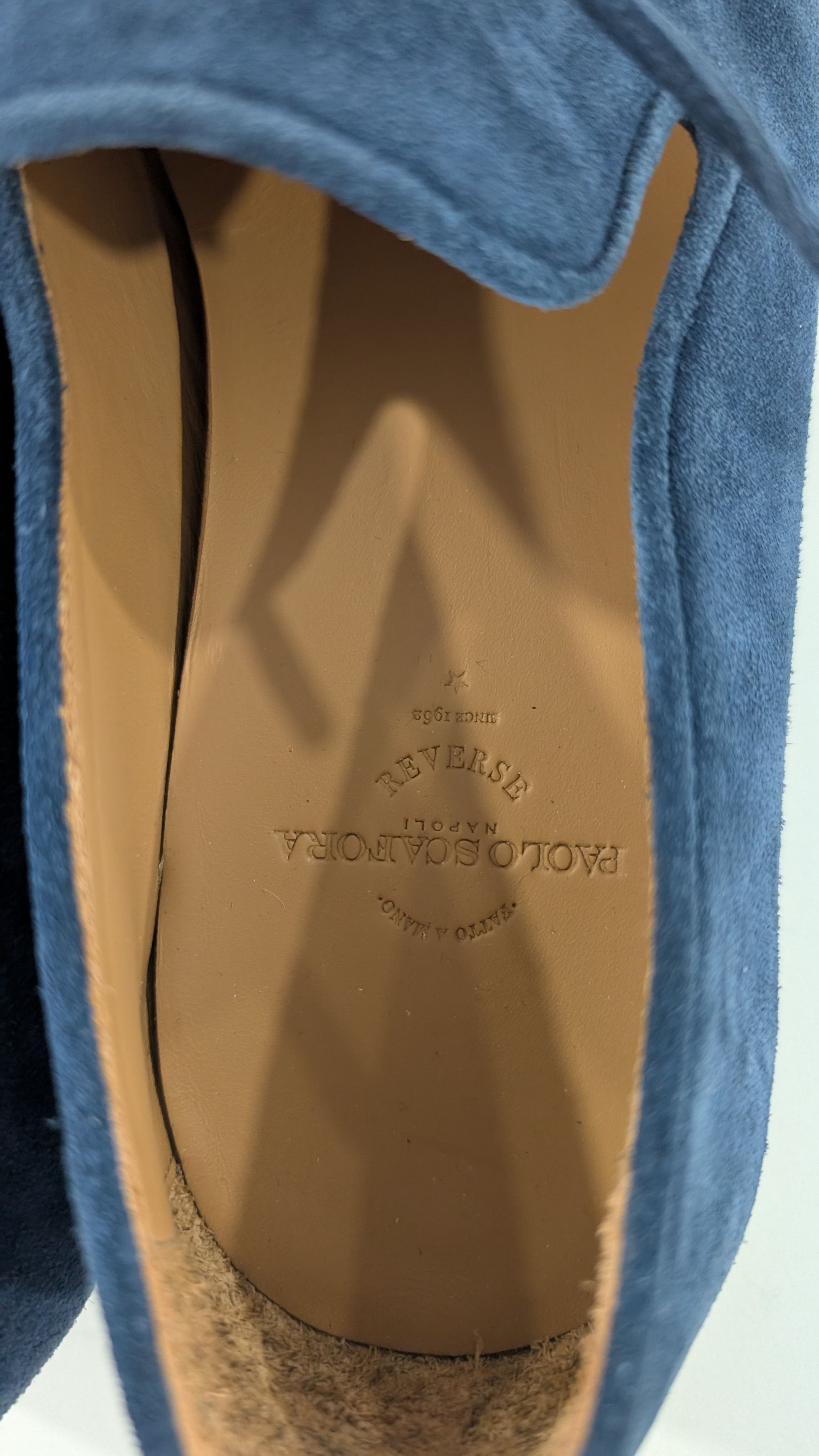 Other Paolo Scafora Art 740 Blue Suede Slip On Loafer Mens Size 10 Size US 10 / EU 43 - 15 Thumbnail