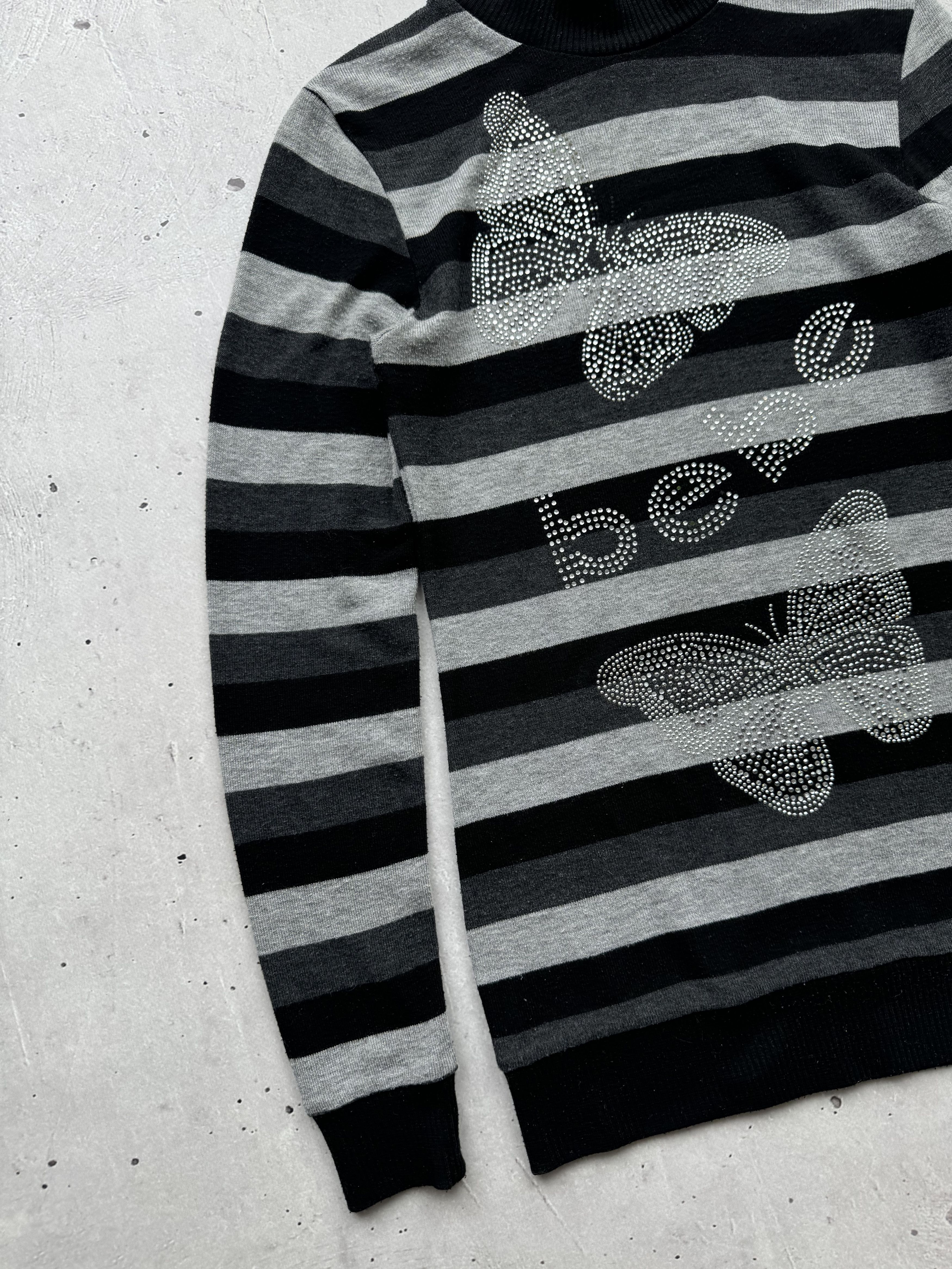 Bebe × Japanese Brand × Vintage Bebe Vintage Striped Long Sleeve Size S / US 4 / IT 40 - 2 Thumbnail