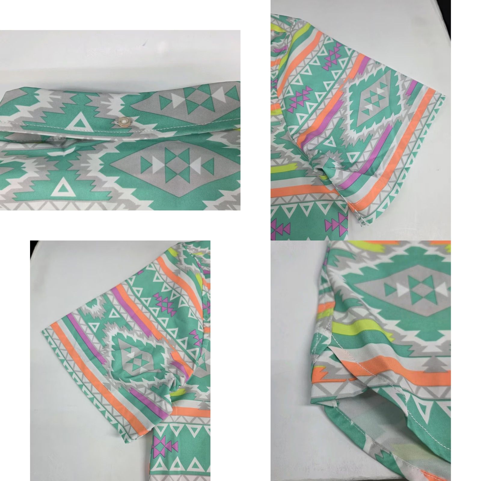 Chubbies NWT Chubbies The En Fuego Wild Short Sleeve 3 Button Up Shirt XL Aztec Multicolor Button-Down Collar Mens Size US XL / EU 56 / 4 - 8 Thumbnail
