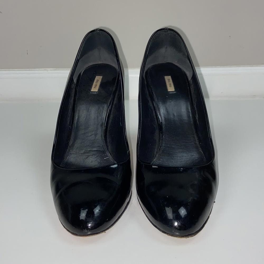 Miu Miu Miu Miu l Patent Leather Round Toe Stiletto Pumps Size 40 Size US 10 / IT 40 - 4 Thumbnail